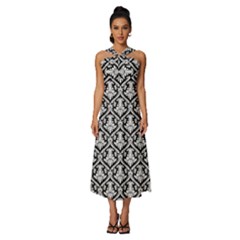 Pattern 246 Sleeveless Cross Front Cocktail Midi Chiffon Dress