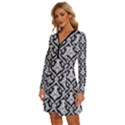 Pattern 246 Long Sleeve Deep V Mini Dress  View2