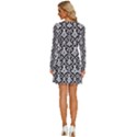 Pattern 246 Long Sleeve Deep V Mini Dress  View4