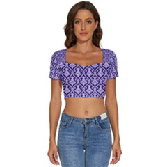 Pattern 247 Short Sleeve Square Neckline Crop Top  by GardenOfOphir