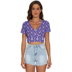 Pattern 247 V-neck Crop Top by GardenOfOphir