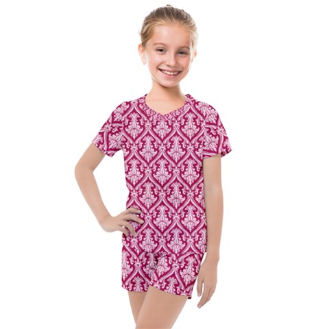 Pattern 248 Kids  Mesh Tee And Shorts Set by GardenOfOphir