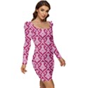 Pattern 248 Women Long Sleeve Ruched Stretch Jersey Dress View2