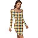 Pattern 249 Women Long Sleeve Ruched Stretch Jersey Dress View2