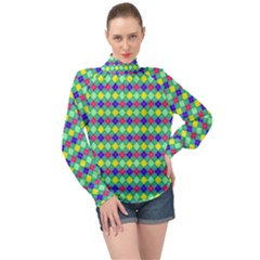 Pattern 250 High Neck Long Sleeve Chiffon Top by GardenOfOphir