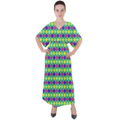 Pattern 250 V-neck Boho Style Maxi Dress by GardenOfOphir