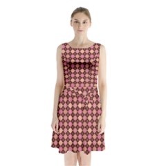 Pattern 252 Sleeveless Waist Tie Chiffon Dress by GardenOfOphir