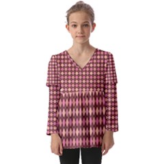 Pattern 252 Kids  V Neck Casual Top by GardenOfOphir