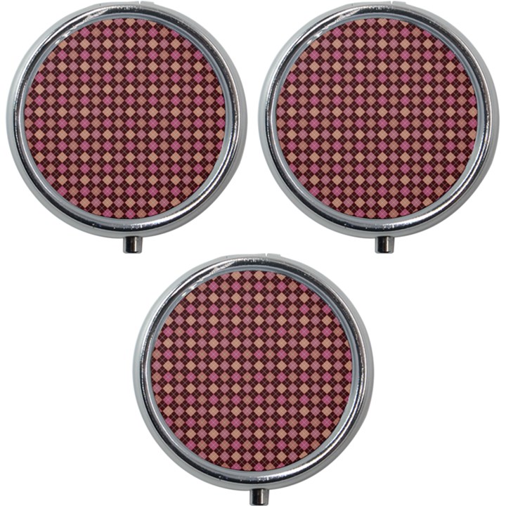 Pattern 252 Mini Round Pill Box (Pack of 3)