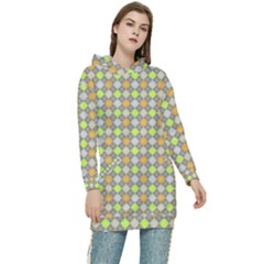 Pattern 253 Women s Long Oversized Pullover Hoodie by GardenOfOphir