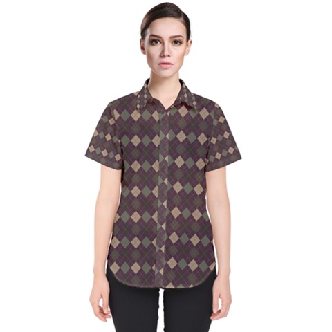 Pattern 254 Women s Short Sleeve Shirt by GardenOfOphir