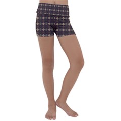 Pattern 254 Kids  Lightweight Velour Yoga Shorts by GardenOfOphir