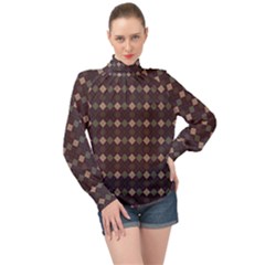 Pattern 254 High Neck Long Sleeve Chiffon Top by GardenOfOphir