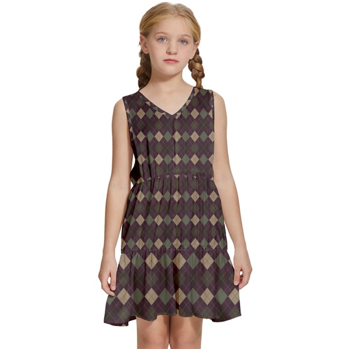 Pattern 254 Kids  Sleeveless Tiered Mini Dress