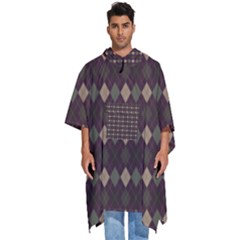 Pattern 254 Men s Hooded Rain Ponchos by GardenOfOphir