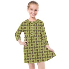 Pattern 255 Kids  Quarter Sleeve Shirt Dress by GardenOfOphir