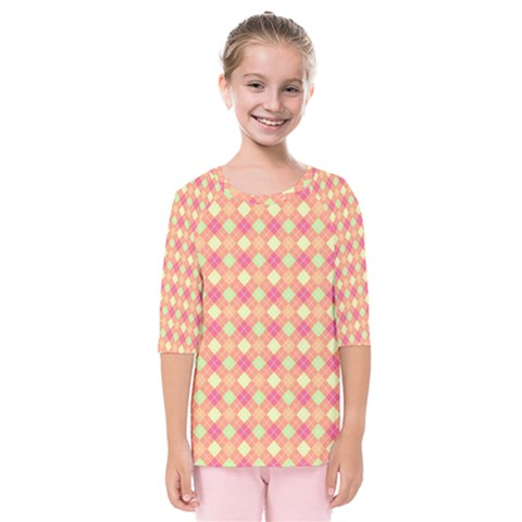 Pattern 256 Kids  Quarter Sleeve Raglan Tee by GardenOfOphir