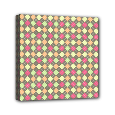 Pattern 257 Mini Canvas 6  X 6  (stretched) by GardenOfOphir