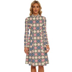 Pattern 258 Long Sleeve Shirt Collar A-line Dress by GardenOfOphir