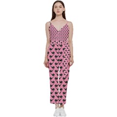 Pattern 263 V-neck Spaghetti Strap Tie Front Jumpsuit by GardenOfOphir