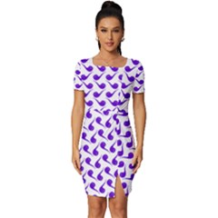 Pattern 264 Fitted Knot Split End Bodycon Dress by GardenOfOphir