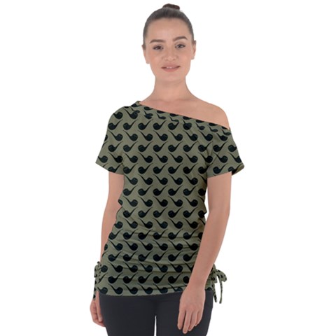 Pattern 266 Off Shoulder Tie-up Tee by GardenOfOphir