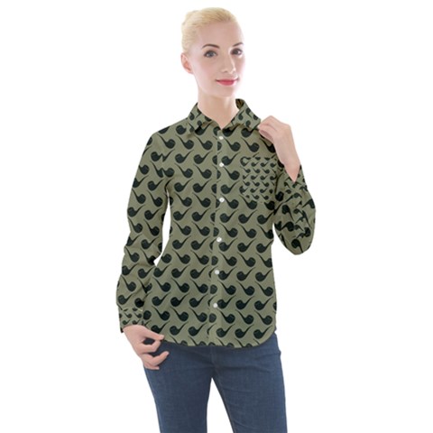 Pattern 266 Women s Long Sleeve Pocket Shirt by GardenOfOphir