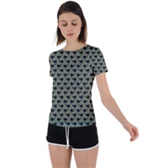 Pattern 266 Back Circle Cutout Sports Tee by GardenOfOphir