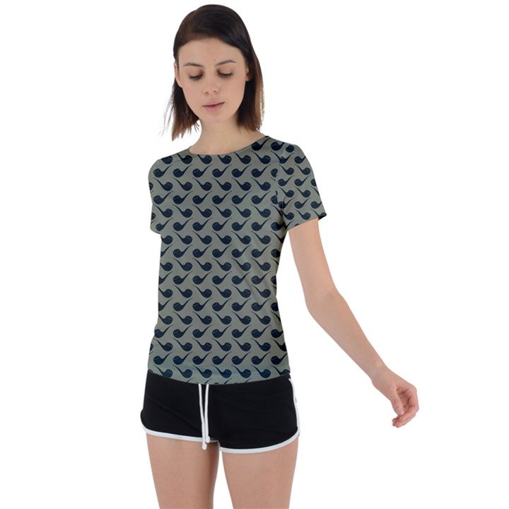 Pattern 266 Back Circle Cutout Sports Tee