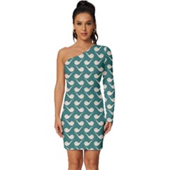 Pattern 267 Long Sleeve One Shoulder Mini Dress by GardenOfOphir