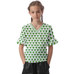 Pattern 272 Kids  V-neck Horn Sleeve Blouse by GardenOfOphir