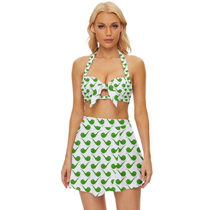 Pattern 272 Vintage Style Bikini Top and Skirt Set 