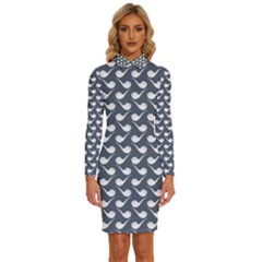 Pattern 279 Long Sleeve Shirt Collar Bodycon Dress by GardenOfOphir