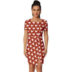 Pattern 275 Fitted Knot Split End Bodycon Dress by GardenOfOphir