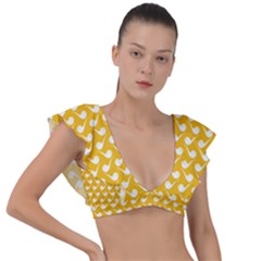 Pattern 276 Plunge Frill Sleeve Bikini Top by GardenOfOphir