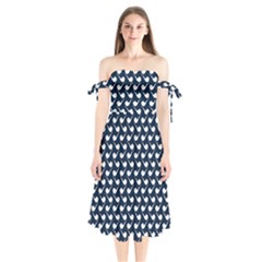 Pattern 278 Shoulder Tie Bardot Midi Dress by GardenOfOphir