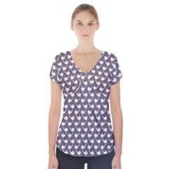 Pattern 282 Short Sleeve Front Detail Top by GardenOfOphir