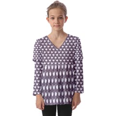 Pattern 282 Kids  V Neck Casual Top by GardenOfOphir