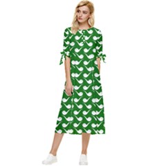 Pattern 285 Bow Sleeve Chiffon Midi Dress by GardenOfOphir