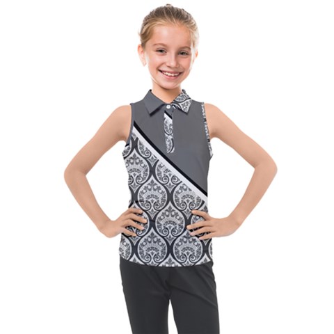 Pattern 287 Kids  Sleeveless Polo Tee by GardenOfOphir