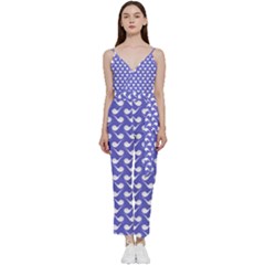 Pattern 286 V-neck Spaghetti Strap Tie Front Jumpsuit by GardenOfOphir