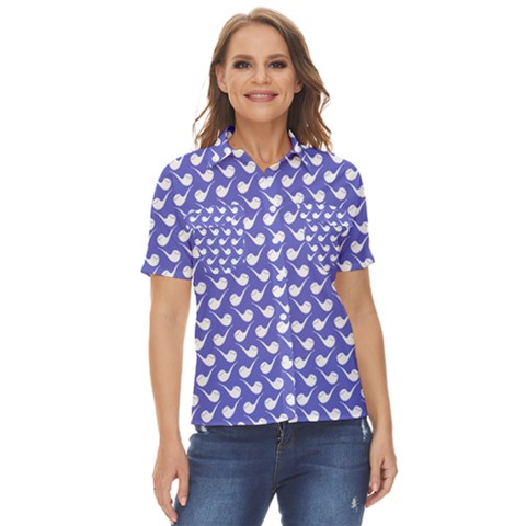 Pattern 286 Women s Short Sleeve Double Pocket Shirt by GardenOfOphir