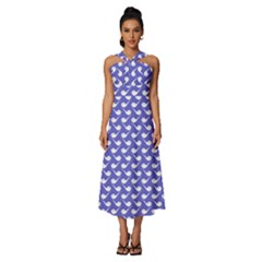 Pattern 286 Sleeveless Cross Front Cocktail Midi Chiffon Dress by GardenOfOphir