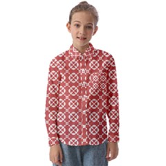 Pattern 290 Kids  Long Sleeve Shirt by GardenOfOphir