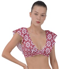 Pattern 290 Plunge Frill Sleeve Bikini Top by GardenOfOphir