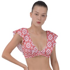 Pattern 292 Plunge Frill Sleeve Bikini Top by GardenOfOphir