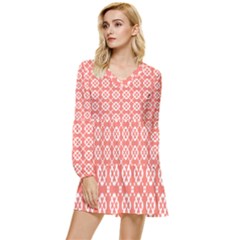 Pattern 292 Tiered Long Sleeve Mini Dress by GardenOfOphir