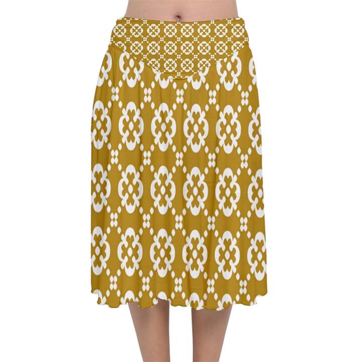 Pattern 296 Velvet Flared Midi Skirt