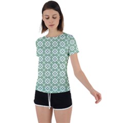 Pattern 298 Back Circle Cutout Sports Tee by GardenOfOphir