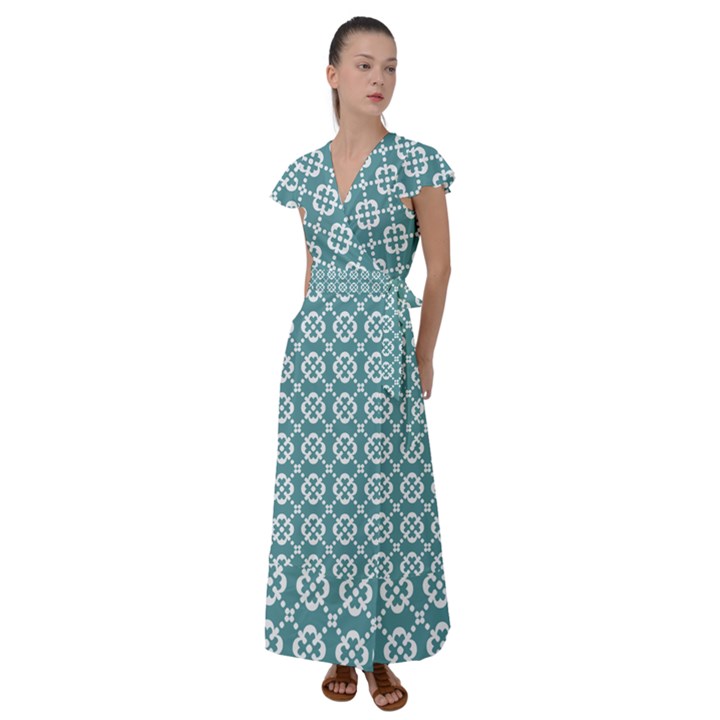 Pattern 299 Flutter Sleeve Maxi Dress